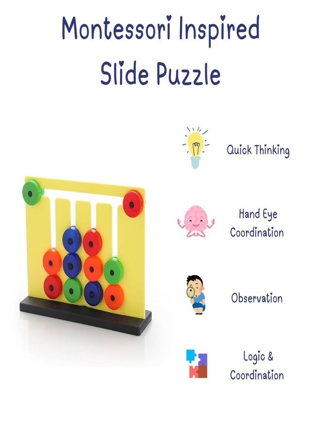 براند كونكور لعبة ألغاز منزلقة للأطفال من ماركة كونكر كيدز، لعبة تعليمية لمطابقة الألوان والأنماط للأطفال من عمر 4 إلى 8 سنوات، هدية عيد ميلاد مناسبة للجنسين، لعبة أنشطة تعليمية لمرحلة ما قبل المدرسة (لعبة لوحية ألغاز منزلقة). - Image 5